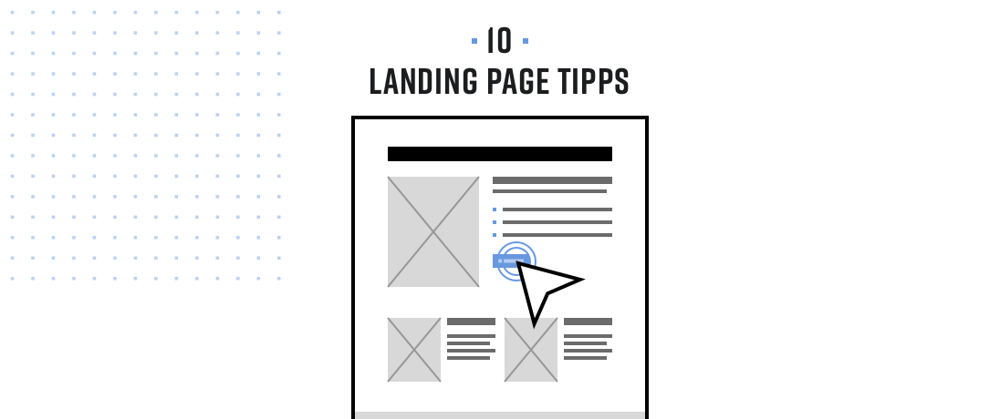 10 Landing Page Tipps für den perfekten Aufbau und mehr Conversions